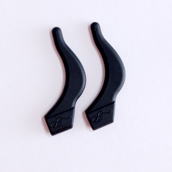 Anti-slip silikone brilleholder øregreb 12-par Black