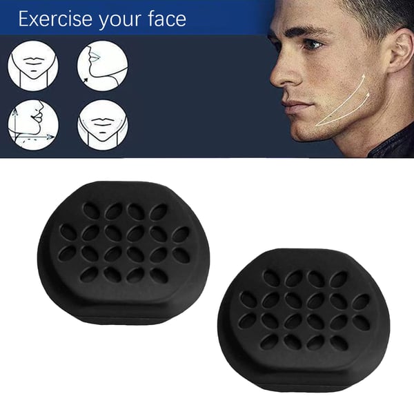 Leuan harjoituslaite Jaw trainer silikoni 2 kpl Black