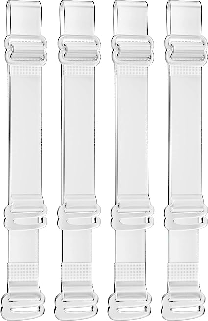 Diskret 10 mm BH-stropp, 4-pakning Transparent