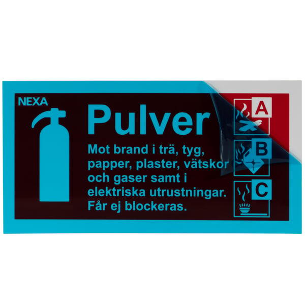 BSP-1020 Kyltti jauhesammuttimelle