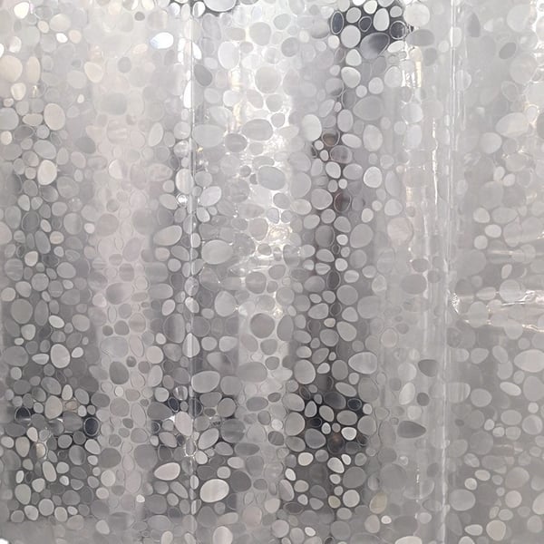Badeforhæng med småstensmønster Transparent 2 x 1.8 m