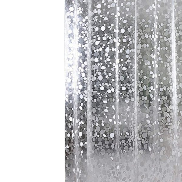 Badeforhæng med småstensmønster Transparent 2 x 1.8 m