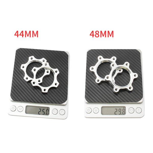 Cykel friløbsgevind navskive 6 bolt aluminiumslegering Silver 44 mm