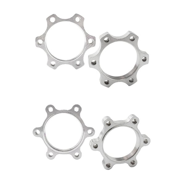 Cykel friløbsgevind navskive 6 bolt aluminiumslegering Silver 44 mm