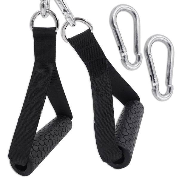2-pakke motstandsbåndhåndtak Treningsbåndhåndtak for pull-up-trening Black