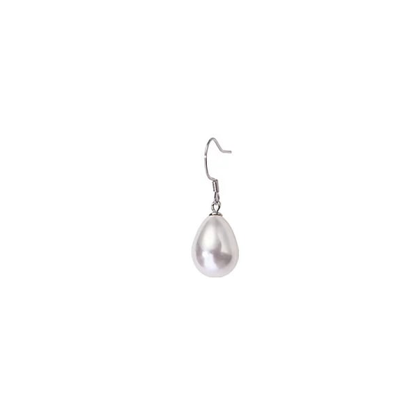 925 Sterling hopea Vintage pisaran muotoinen helmikorvakoru Silver