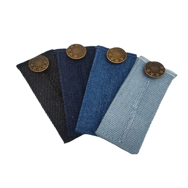 Taljeforlænger knapforlænger til jeans 4-pak 72x35x3 mm