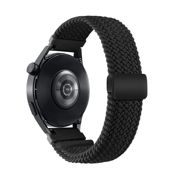 Flettet urrem med magnetlukning til 22 mm smartur Black