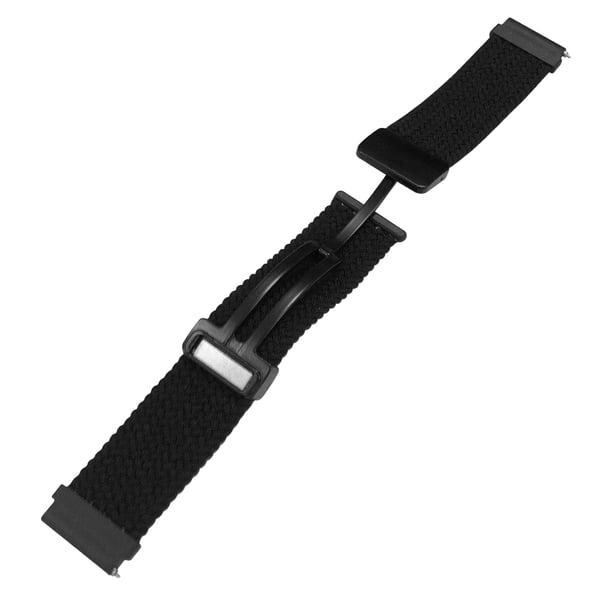 Flettet urrem med magnetlukning til 22 mm smartur Black