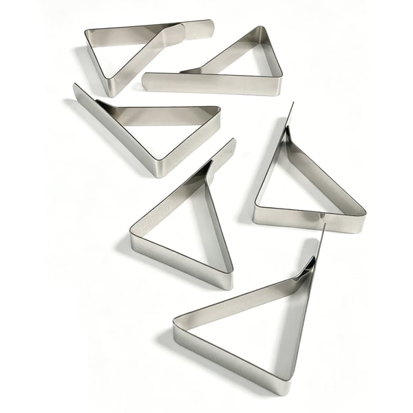 Bordduksklemmer Rustfritt Stål Silver 12-pack