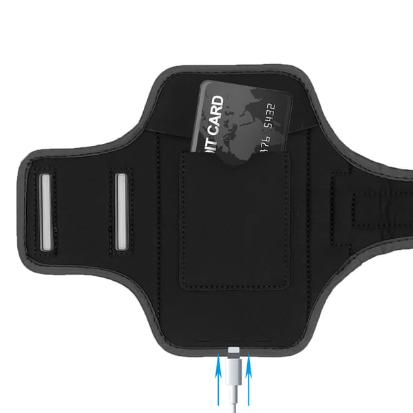Mobilholder / Mobilarmbånd for løping Black 6.5"