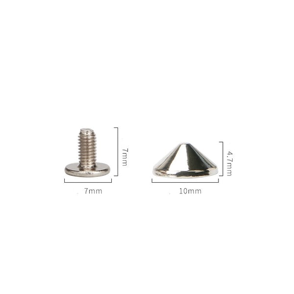 DIY-nagler i sinklegering - Punk-design, 50 stk. Silver