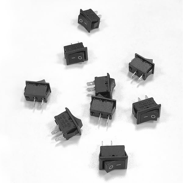 Tænd/sluk-kontakter, 10-pak Black
