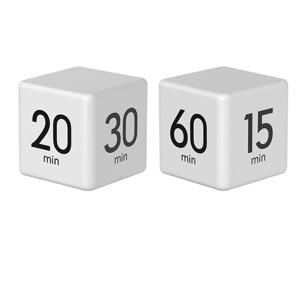 LCD Display Kub Timer White
