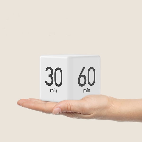 LCD Display Kub Timer White