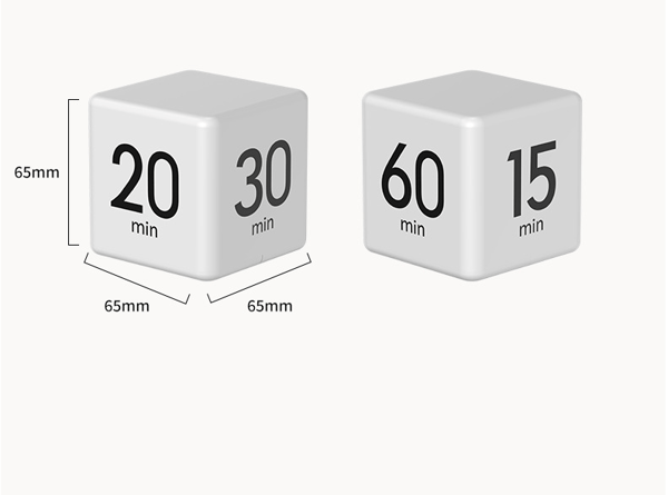 LCD Display Kub Timer White