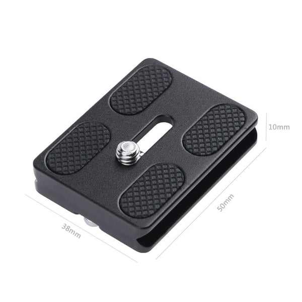 PU50 Kamera stativ monteringsplade Quick release plade til DSLR kamera Black