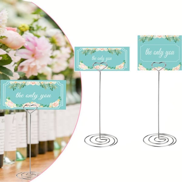 10 pakke hjerteformede papirklips Memoholder Notatholder Silver