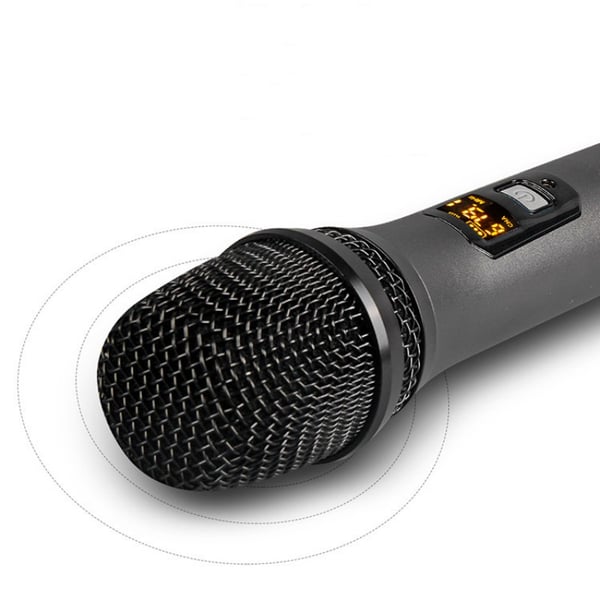 2 trådløse mikrofoner Bluetooth Reverb med Android-portkabel Black