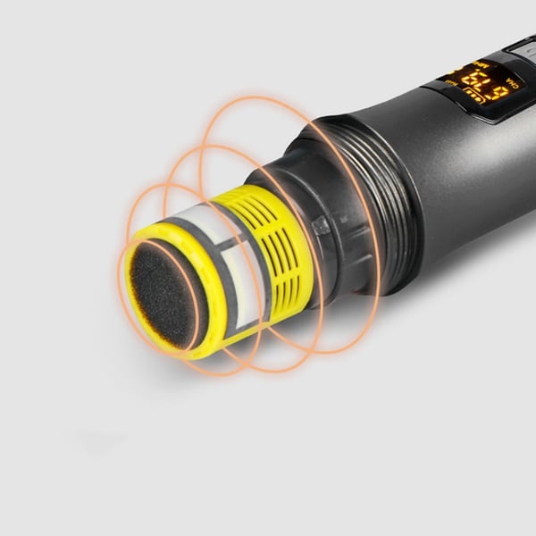 2 trådløse mikrofoner Bluetooth Reverb med Android-portkabel Black