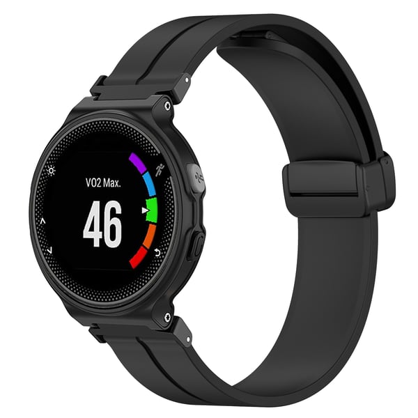 Silikoninen kaksisävyinen rannekellohihna Garmin Forerunner -kelloon Black Garmin Forerunner 220/230/235/620/630/735