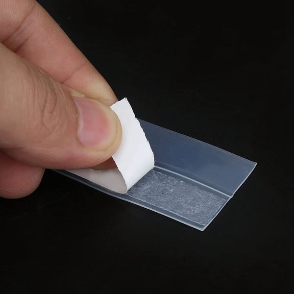 Selvklebende vanntett og vindtett silikonlist (25mm transparent) 10 meter for dører og vinduer Transparent 2.5 cm