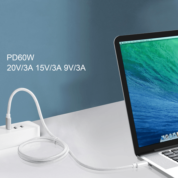 Type-C til Type-C ladekabel – PD60W, 480 Mbps 2 m