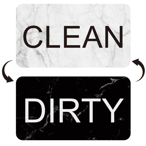 Magnet for oppvaskmaskin med vendbart skilt CLEAN / DIRTY