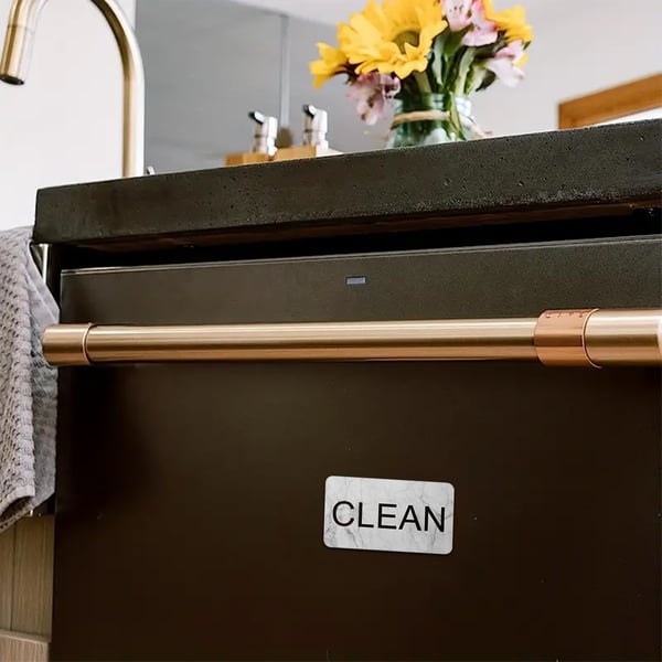 Magnet for oppvaskmaskin med vendbart skilt CLEAN / DIRTY