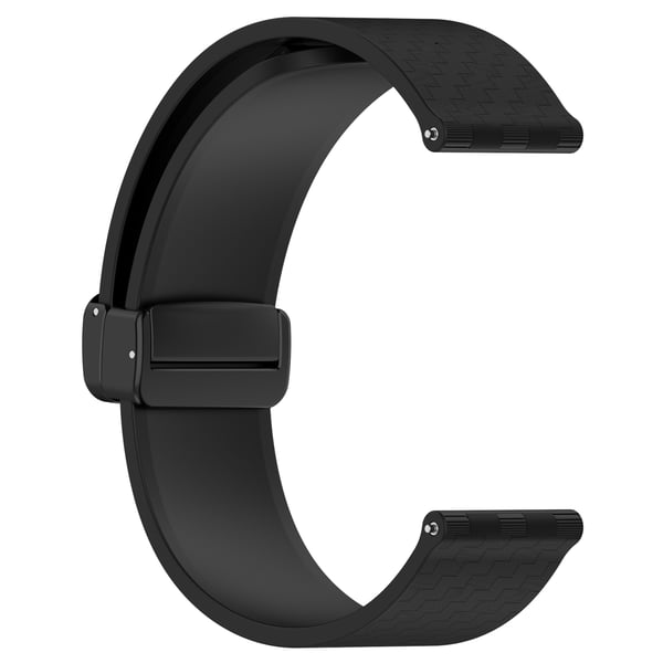 Magnetisk klokkebånd for 20 mm Garmin/Huawei/Samsung Galaxy Watch Black