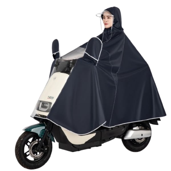 Pyöräilysadeponcho heijastavalla raidalla DarkBlue 7XL