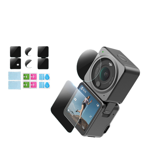 Eksplosjonssikker skjermbeskytter herdet glassfilm for DJI Action 2 Transparent