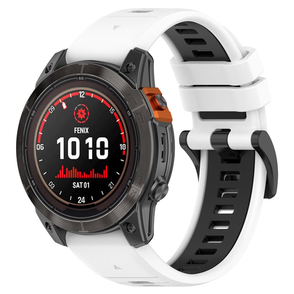 Tofarvet urrem til Garmin Fenix MultiColor 22 mm