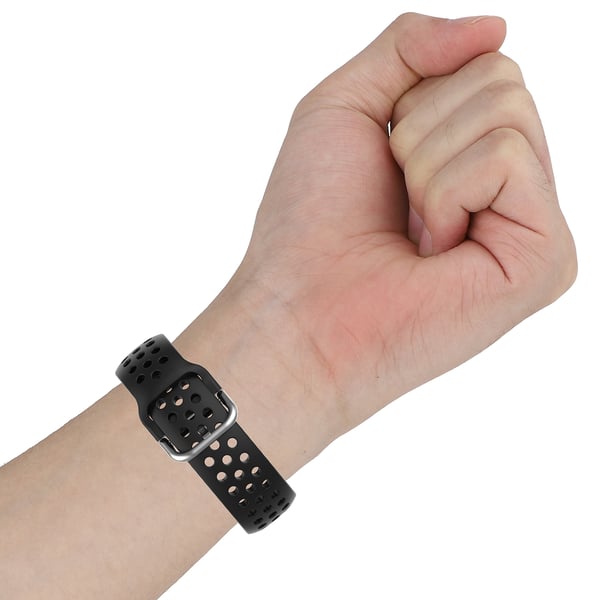 Yksivärinen urheilurannekellon ranneke Samsung Galaxy Watchiin 22mm Black