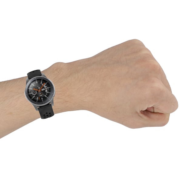 Yksivärinen urheilurannekellon ranneke Samsung Galaxy Watchiin 22mm Black