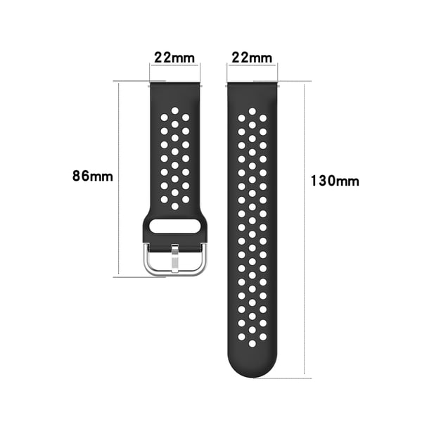 Yksivärinen urheilurannekellon ranneke Samsung Galaxy Watchiin 22mm Black