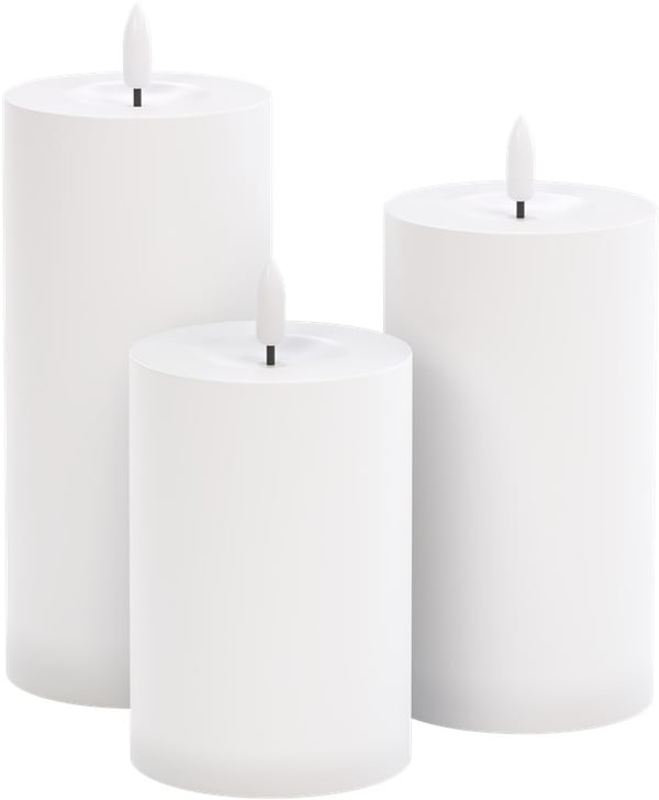 Sæt med 3 LED stearinlys "Outdoor"