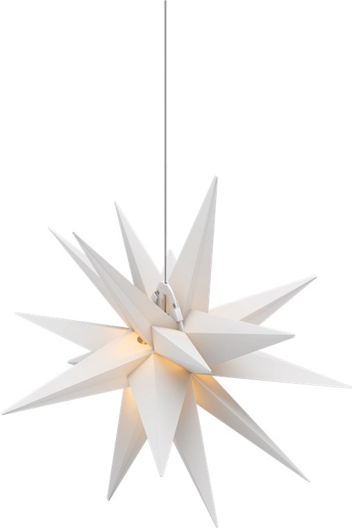 LED-joulutähti 3D, Ø 56 cm, verkkokaapelilla