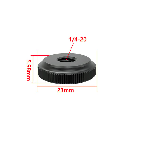 Mutteradapter for kamerastativ Black 1/4-20 0,598 x 2,3 cm