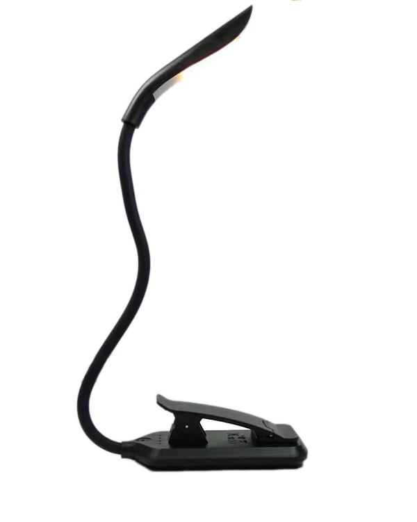 Läslampa, LED-boklampa med 3 ljuslägen, uppladdningsbar Black