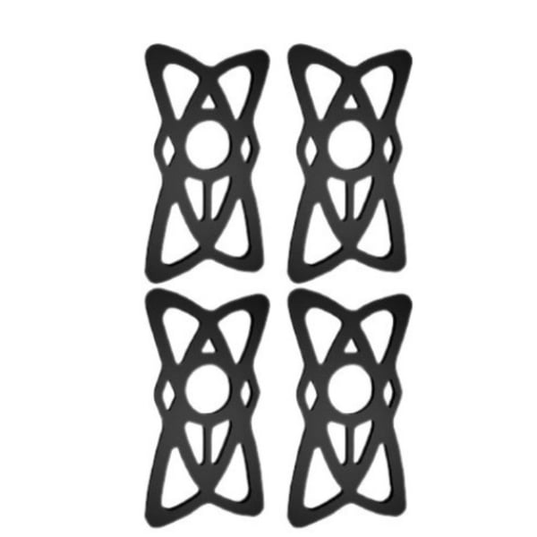 4-pak silikone telefonbåndsholder til cykelmotorcykel Black 13 x 7 x 0.2 cm