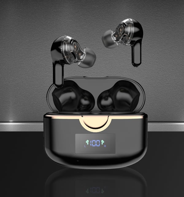 Langattomat Bluetooth 5.0 Double Dynamic Speaker -kuulokkeet Black