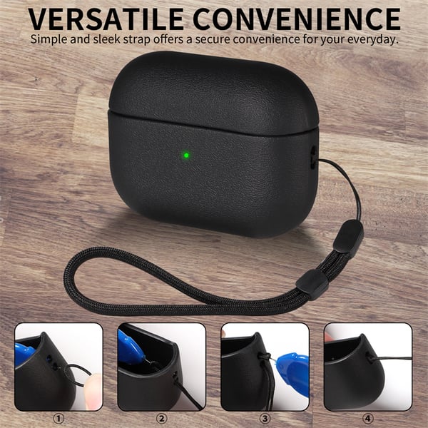 TPU-beskyttelsesdeksel for AirPods Pro/Pro 2 Black AirPods Pro 2
