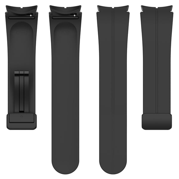 Silikoniranneke 20 mm Samsung Galaxy Watch 5/4 -kellolle Black 13.1+9.1 cm