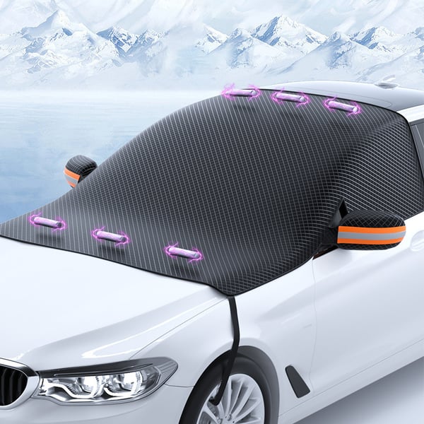 Magnetisk snøtrekk / frostbeskyttelse for bilens frontrute Black