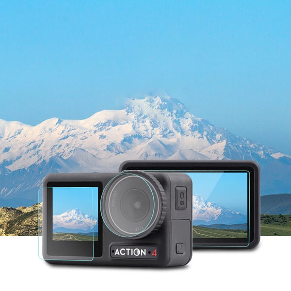 6-delers actionkamera temperert filmsett for DJI OSMO ACTION 4 Transparent