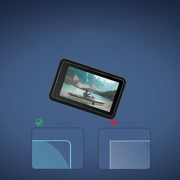 6-delers actionkamera temperert filmsett for DJI OSMO ACTION 4 Transparent