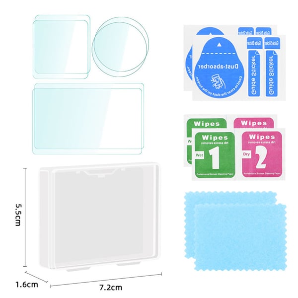 6-osainen toimintakameran tempered Film Kit DJI OSMO ACTION 4:lle Transparent 6-osainen toimintakameran tempered Film Kit DJI OSMO ACTION 4:lle Transparent