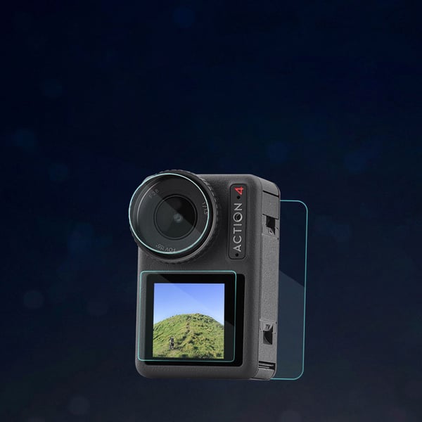 6-delers actionkamera temperert filmsett for DJI OSMO ACTION 4 Transparent