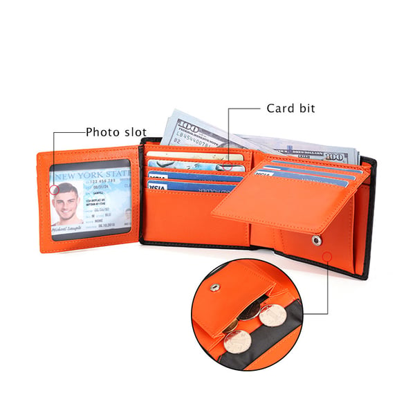 Kortholder i ekte skinn med RFID-blokkering Black
